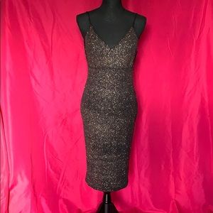 Black & Glitter gold dress